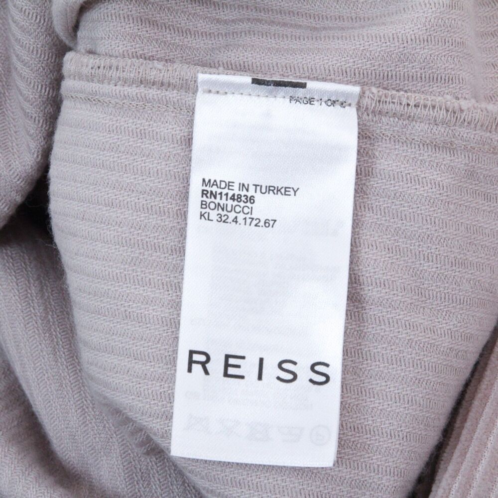Reiss Corduroy Men's Beige Long Sleeves Spread Collar Button Down Shacket Large - Picture 5 of 10